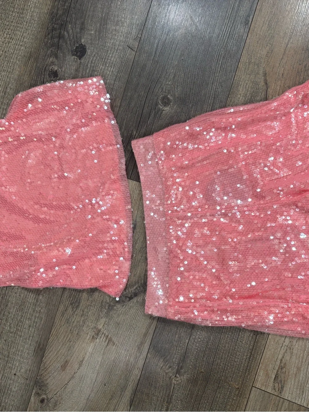 Women's Pink Sequin Shorts crop top Set - Sleeveless Lounge set